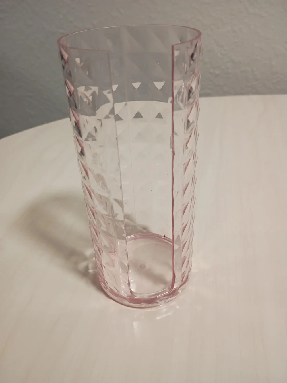 Pink Acrylic Lidded Cotton Round Holder